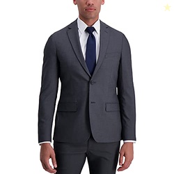 Haggar Men's JMH Premium Stretch Slim Fit Suit Separates - Pants & Jackets Grey Herringbone 38