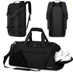 BECOJADDE GYM BAGS FOR MEN WOMEN 40L LARGE GYM BACKPACK MULTIPLE POCKETS SPORT DUFFLE BAGS WITH SHOE & WET COMPARTMENT FOR WORKOUT TRAVEL WEEKEND OVERNIGHT BLACK