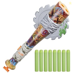 Nerf Zombie Strikeout Dart Blaster, 8 Nerf Elite Darts, Foam Blade, Pull Back Priming, Outdoor Games, Ages 8+ (Amazon Exclusive)