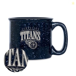 Rico Industries NFL Football Tennessee Titans Tribute 12oz Laser Engraved Campfire Mug