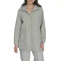 Champion Women's Hooded Cinch Waist Rain Jacket, Wrought Iron, Small