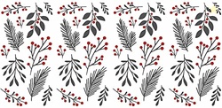 RoomMates RMK4834SCS Holly Berries and Twigs Peel and Stick Decals