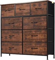DUMOS Dresser for Bedroom, Storage Organizer with 9 Drawers