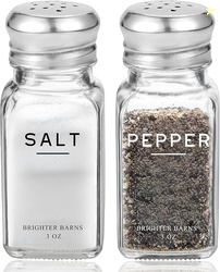 Glass Salt and Pepper Shakers Set 