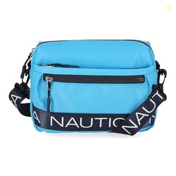 Nautica Women's Nylon Bean Bag Crossbody/Belt Bag With Adjustable Shoulder Strap, Scuba Blue, One Size