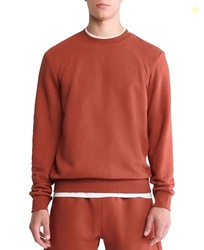 Calvin Klein Men's Relaxed Fit Monogram Logo Fleece Sweatshirt