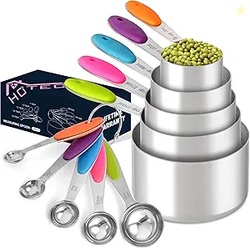 HOTEC 10-PACK MEASURING CUPS &SPOONS SET AD