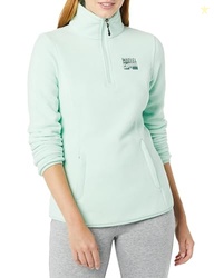 Amazon Essentials Disney | Marvel | Star Wars | Princess Women's Polar Fleece Quarter-Zip Mock Jackets, Marvel Comic Logo, XX-Large