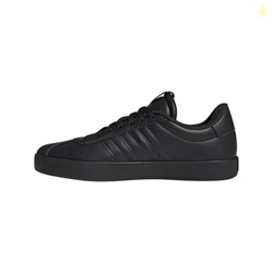 Adidas Mens VL Court 3.0 Sportswear, Black/Black/Gold Metallic, 4