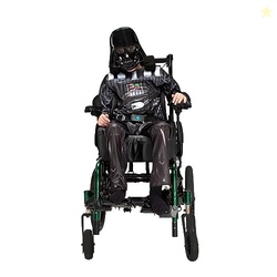 Star Wars Darth Vader Official Youth Adaptive Costume - Thoughtfully Designed Costumes with Adaptive Features for Easy and Comfortable Wear (Wheel Cover Sold Separately) (S) Multi