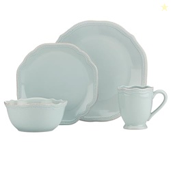 Lenox 855136 French Perle Bead Ice Blue 4Pc Place Set