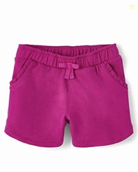 GYMBOREE GIRLS AND TODDLER FLEECE JOGGER SHORTS, MAGIC MAGENTA, 4T