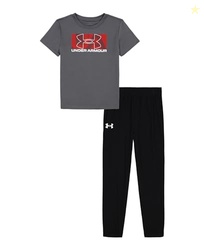 Under Armour Baby Boys' 2-Piece Short Sleeve Graphic T-Shirt and Joggers Set, Castle Tech, 18M