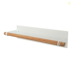 Yamazaki Home Tosca Magnetic Paper Towel Or Dish Towel Holder - Kitchen Storage - Dish Towel - Steel + Wood