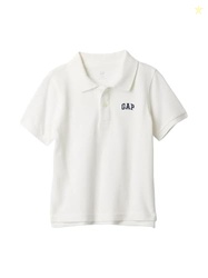 GAP Boys Short Sleeve Pique Polo New Off White 18-24M