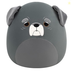 SQUISHMALLOWS ORIGINAL 20IN HERSCHEL THE BLACK AND GREY SENIOR DOG  OFFICIAL JAZWARES PLUSH (JUMBO)