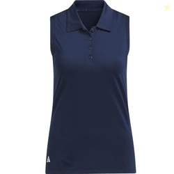ADIDAS WOMEN'S STANDARD ULTIMATE365 SOLID SLEEVELESS POLO SHIRT, COLLEGIATE NAVY 1