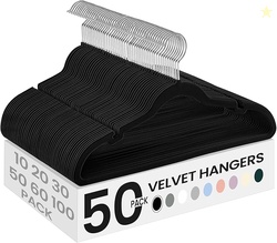 SONGMICS Velvet Hangers 50 Pack