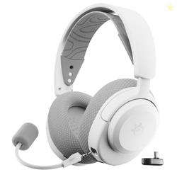 SteelSeries Arctis Nova 3P Wireless Multi-Platform Gaming Headset  Mobile App Control  40 HR Battery  Neodymium Magnetic Drivers  2.4GHz/Bluetooth  PS5, PS4, PC, Switch, Mobile  White