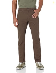 Amazon Essentials Men's 5-Pocket Comfort Stretch Chino Pants, Brown, 35W x 30L