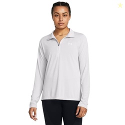 Under Armour Womens Tech Twist Quarter Zip, (014) Halo Gray / / White, XX-Large