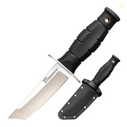 Cold Steel Mini Leatherneck Tanto Point Compact Lightweight 3.5" 8CR13MOV Steel Fixed Blade Outdoor Hunting Utility Knife, 3.25" Textured Ergonomic Kray-EX Handle, Secure-EX Sheath