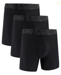 Under Armour Performance Tech Mesh Boxerjock 6in 3 Pack, Black Solid - Core 3 Pack, 5XL