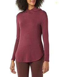 Amazon Essentials Women's Supersoft Terry Essentials Hoodie, Standard-Fit Long-Sleeve Pullover, Dark Burgundy, XX-Large