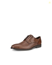 ECCO Queenstown Plain Toe Tie Amber