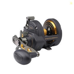 Penn Fathom II Star Drag Reel, Size 25 Fishing Reel, Right Handle Position, Black Gold