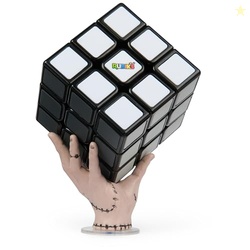 Rubiks Cube, Wednesday Cube, Greyscale Wednesday Collectible & Desk Dcor, Problem-Solving Brain Teaser, Color-Matching Puzzle, Fidget Toy, Sensory Puzzle, for Ages 8 & Up
