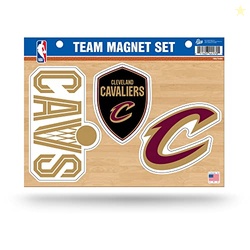 Rico Industries NBA Cleveland Cavaliers Team Magnet Set 8.5" x 11" - Home Dcor - Regrigerator, Office, Kitchen