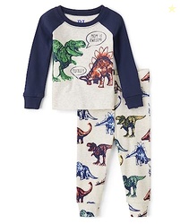 THE CHILDREN'S PLACE,AND TODDLER LONG SLEEVE TOP AND PANTS SNUG FIT 100% COTTON 2 PIECE PAJAMA SET,H/T LUNAR,6-9 MONTHS