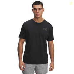Under Armour Men's Project Rock Short Sleeve T Shirt, (002) Black / / Stone, Medium