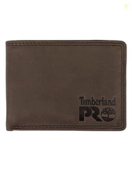 TIMBERLAND PRO MEN'S SLIM LEATHER RFID BIFOLD WALLET WITH BACK ID WINDOW