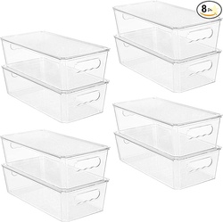 Vtopmart 8pcs Clear Organizers and Storage Bins with Lids