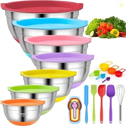 CHAREADA Mixing Bowls with Airtight Lids, 18pcs