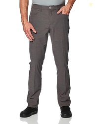 Callaway Mens EverPlay 5-Pocket Golf Pants with Comfort Waistband, Stretch Non-Iron Fabric, Moisture-Wicking, Tapered Fit, Dark Grey Heather, 36W x 30L