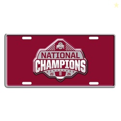 FANMATS 2024-25 College Football Champions Ohio State Aluminum License Plate
