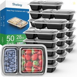 50 Pack (100-Piece)  Meal Prep Containers AD