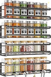 Spice Rack Wall Mounted 4 Pack