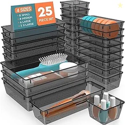 25 PCS Plastic Drawer Organizer Set