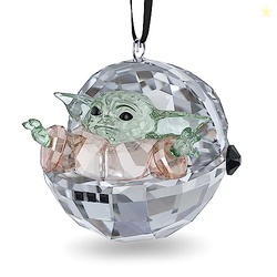 Swarovski Star Wars The Mandalorian Grogu Ornament, Multicolored Crystals, Hanging Decoration, Part of The Swarovski Star Wars Collection