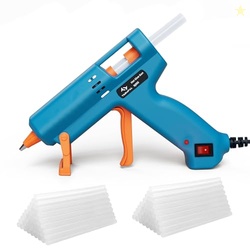 Tilswall Hot Glue Gun Kit with 30 Premius Glue Sticks130mm x 7mm, Fast Preheating Hot Melt, High Temp Mini Glue Gun for School Crafts, DIY, Home Repaire (50W)