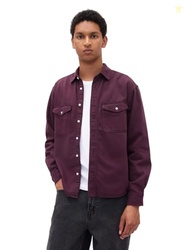 GAP Mens Denim Big Shirt Deep Rich Purple L