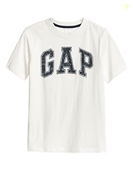GAP Baby Boys Short Sleeve Logo T-Shirt T Shirt, New Off White, Small US