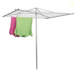 Household Essentials 17140-1 Rotary Outdoor Umbrella Drying Rack | Steel | 30-Lines with 182 ft. Clothesline