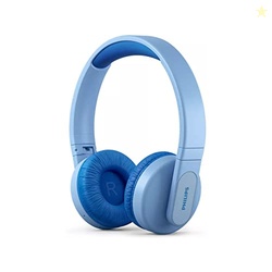 Philips K4206 Kids Wireless On-Ear Headphones, Bluetooth + Cable Connection, 85dB Limit for Safer Hearing, Built-in Mic, 28 Hours Play time, Parental Controls via Philips Headphones, Blue