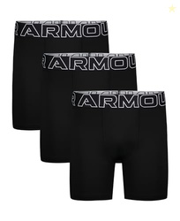 Under Armour Performance Tech - Solid 3Pk Boxer Brief, 3-Pack Solid Black, YXL