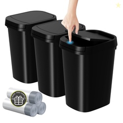 3 Pack Bathroom Small Trash Can with Lid